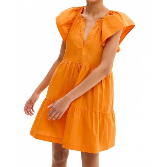 NEW MARIE OLIVER kara dress in tangerine - Picture 4 of 5